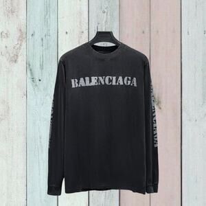 Balenciaga round neck long sleeve t-shirt